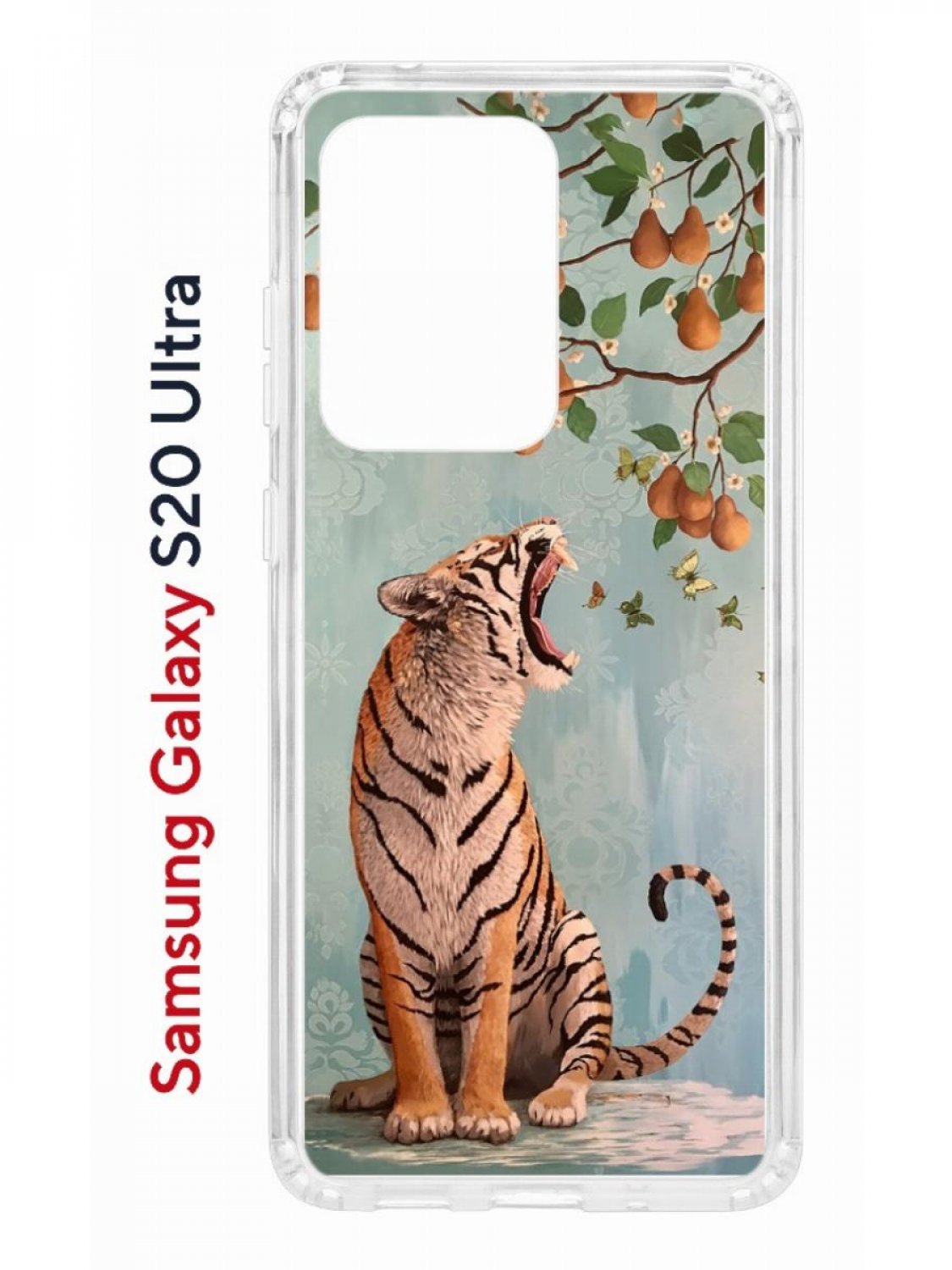 

Чехол на Samsung S20 Ultra Kruche Print Тигр под деревом,противоударный бампер с принтом, Прозрачный;голубой;оранжевый;коричневый, Самсунг Галакси с20 Ультра