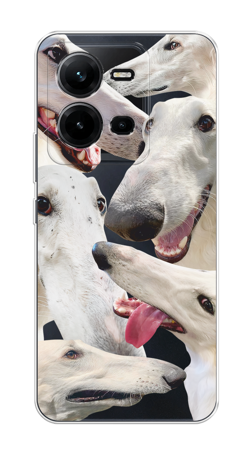 

Чехол на Vivo V25/V25e "Собака с длинным носом", Белый;бежевый;розовый, 267650-1