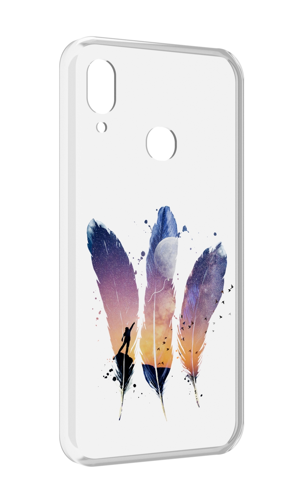 

Чехол MyPads небесные перья для BQ BQ-6040L Magic, Прозрачный, Tocco