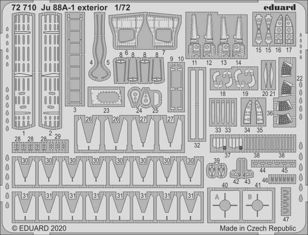 

Фототравление Eduard 72709 Sunderland Mk III сервисные платформы 1/72, Однотонный
