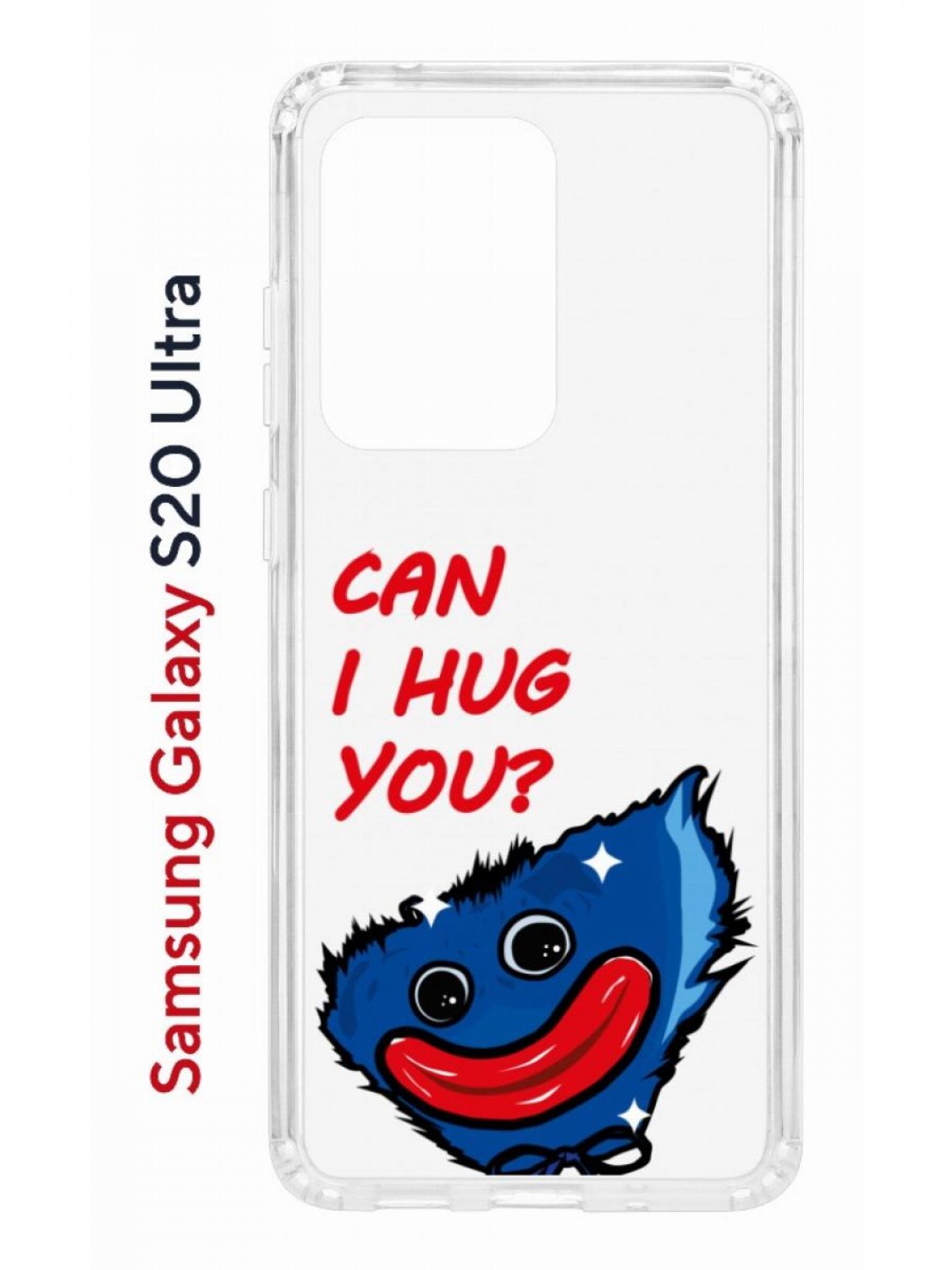 фото Чехол на samsung s20 ultra kruche print can i hug you,противоударный бампер с принтом кruче