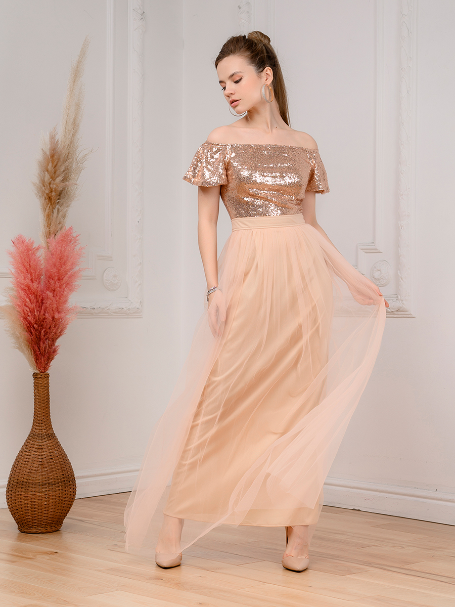 фото Платье женское 1001dress 0142101-30217 бежевое 44 ru