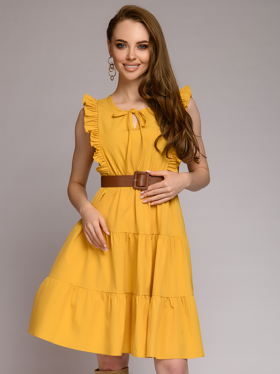 фото Платье женское 1001dress 0112001-30044 желтое one size