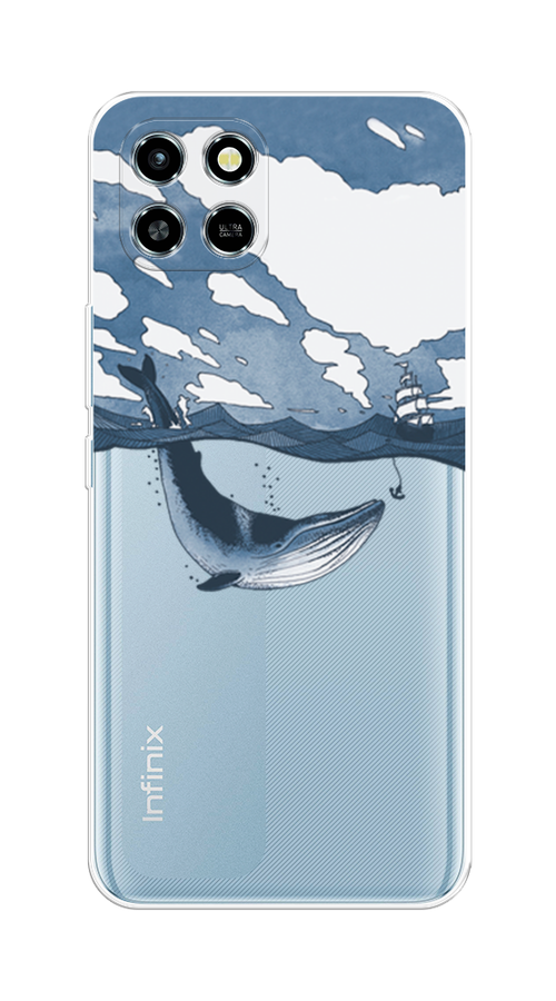 

Чехол на Infinix Smart 6 HD "Большой кит", Синий, 3101650-1