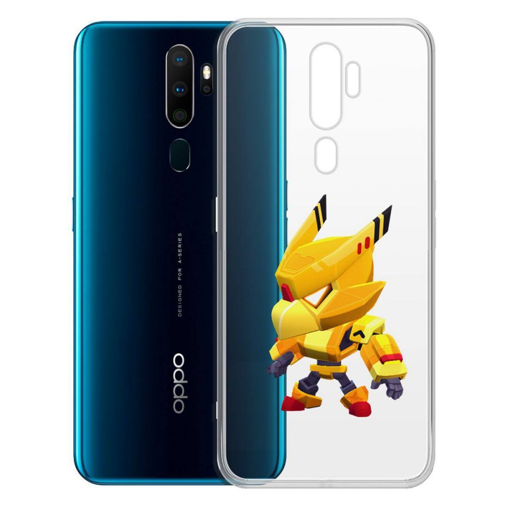 

Чехол-накладка Brawl Stars-Ворон Золотой Меха для Oppo A5 (2020)/A9 (2020), Прозрачный