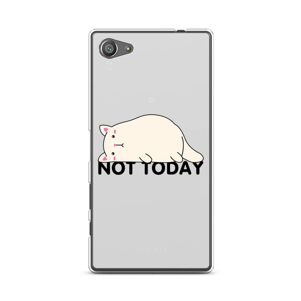 

Чехол для Sony Xperia Z5 compact "Cat not today", Белый;розовый;черный, 52250-1
