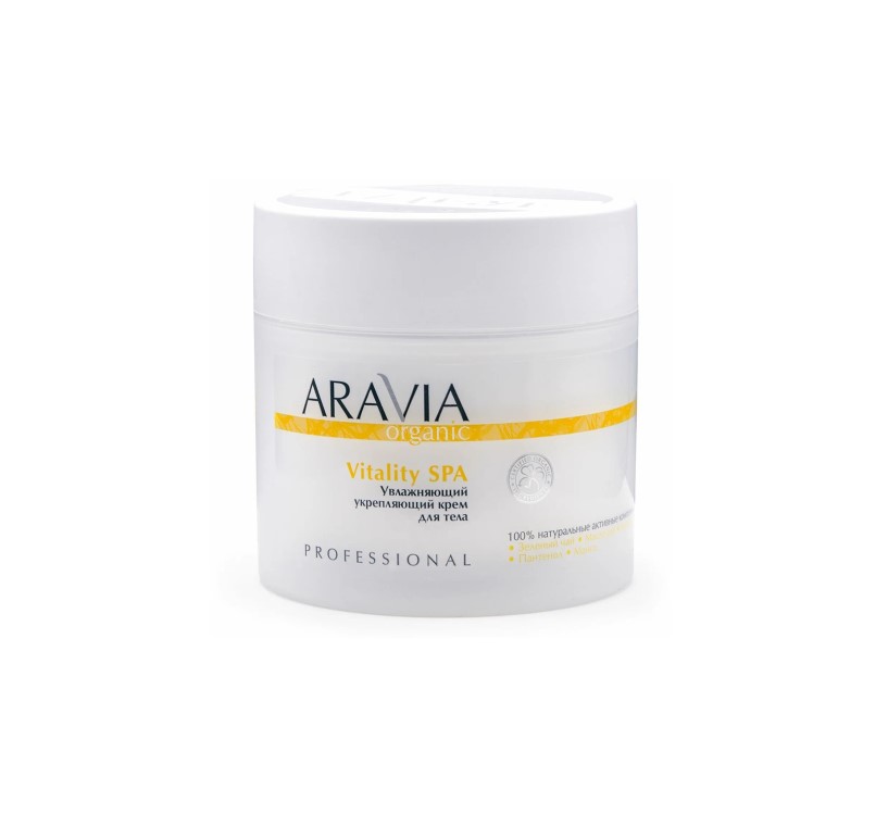 Крем Aravia Professional Vitality SPA увлажняющий и укрепляющий 300 мл полирующий сухой скраб для тела aravia organic berry polish 300 г