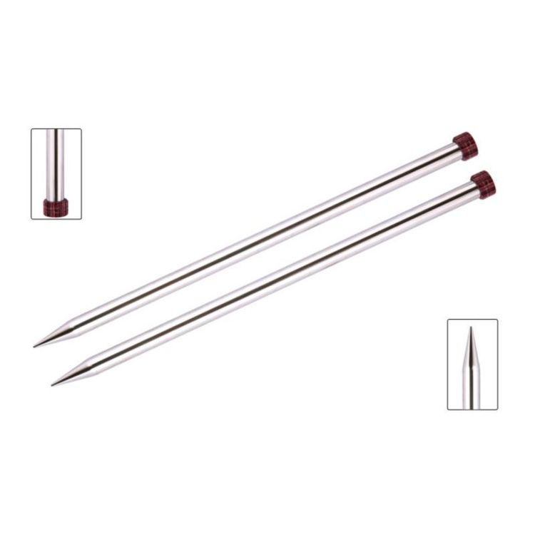 

Спицы прямые KnitPro Nova Metal 40 см, латунь, 3 мм