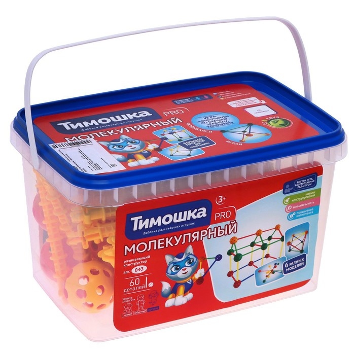 

Тимошка Конструктор Молекулярный, 60 деталей
