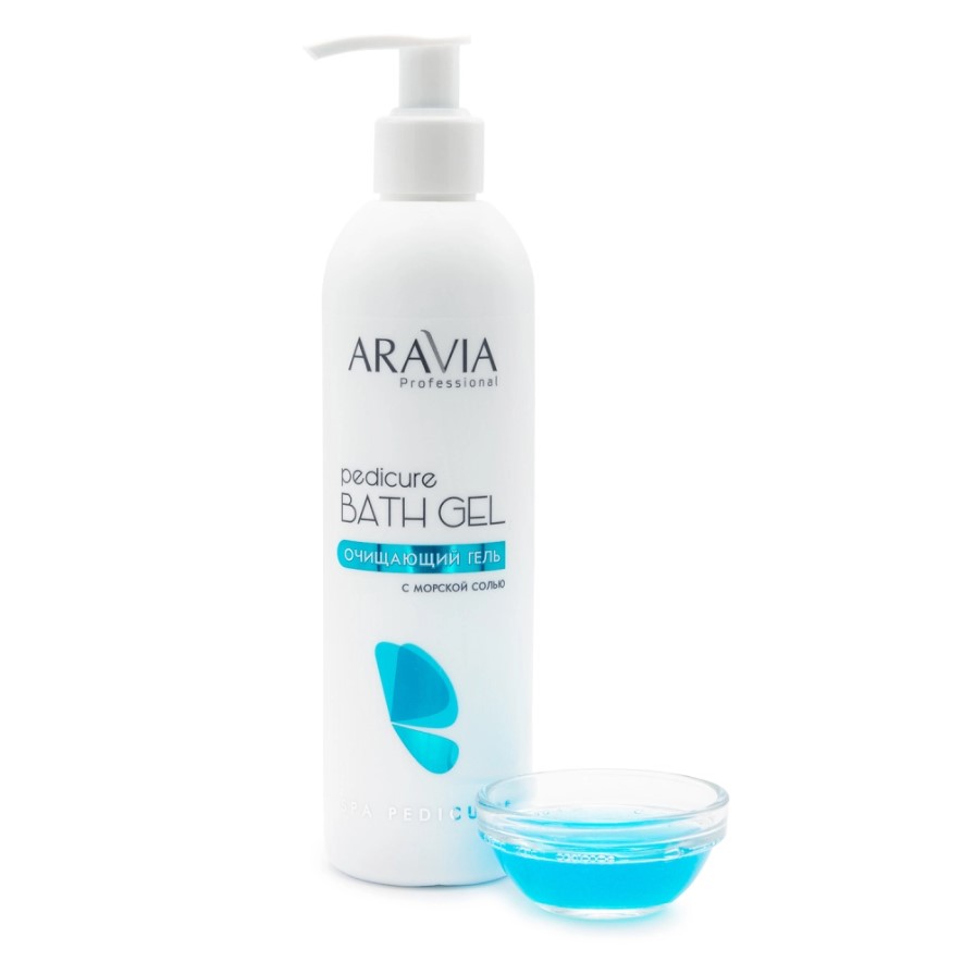 

Очищающий гель для педикюрных ванн Aravia Professional с морской солью, 300 мл