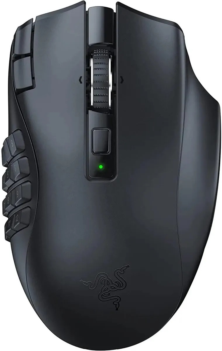 Мышь Razer Naga V2 HyperSpeed, игровая, оптическая, беспроводная, USB, черный rz01-0360010