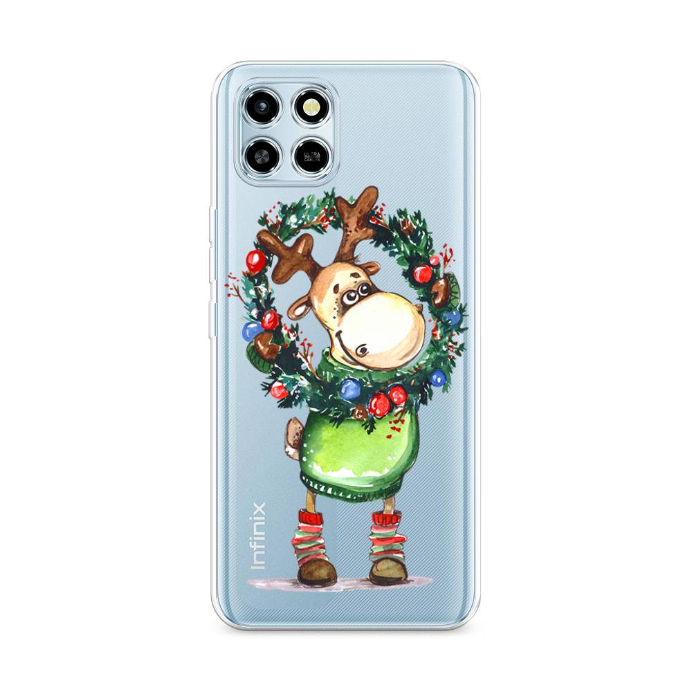 

Чехол для Infinix Smart 6 HD "Олень с новогодним венком", 3101650-4