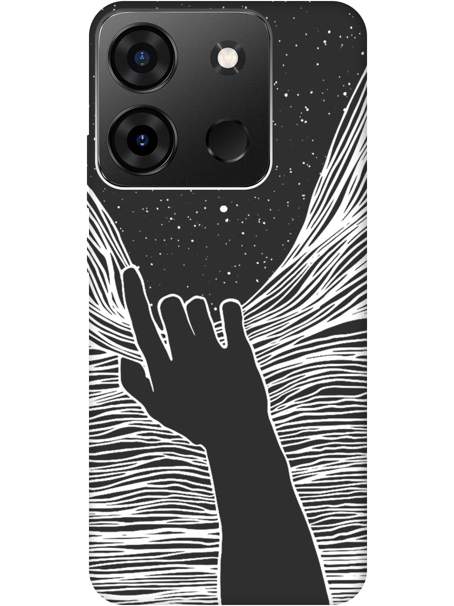 

Силиконовый чехол на Infinix Smart 7 Plus с рисунком "Рука и нити" Soft Touch черный, 20000074