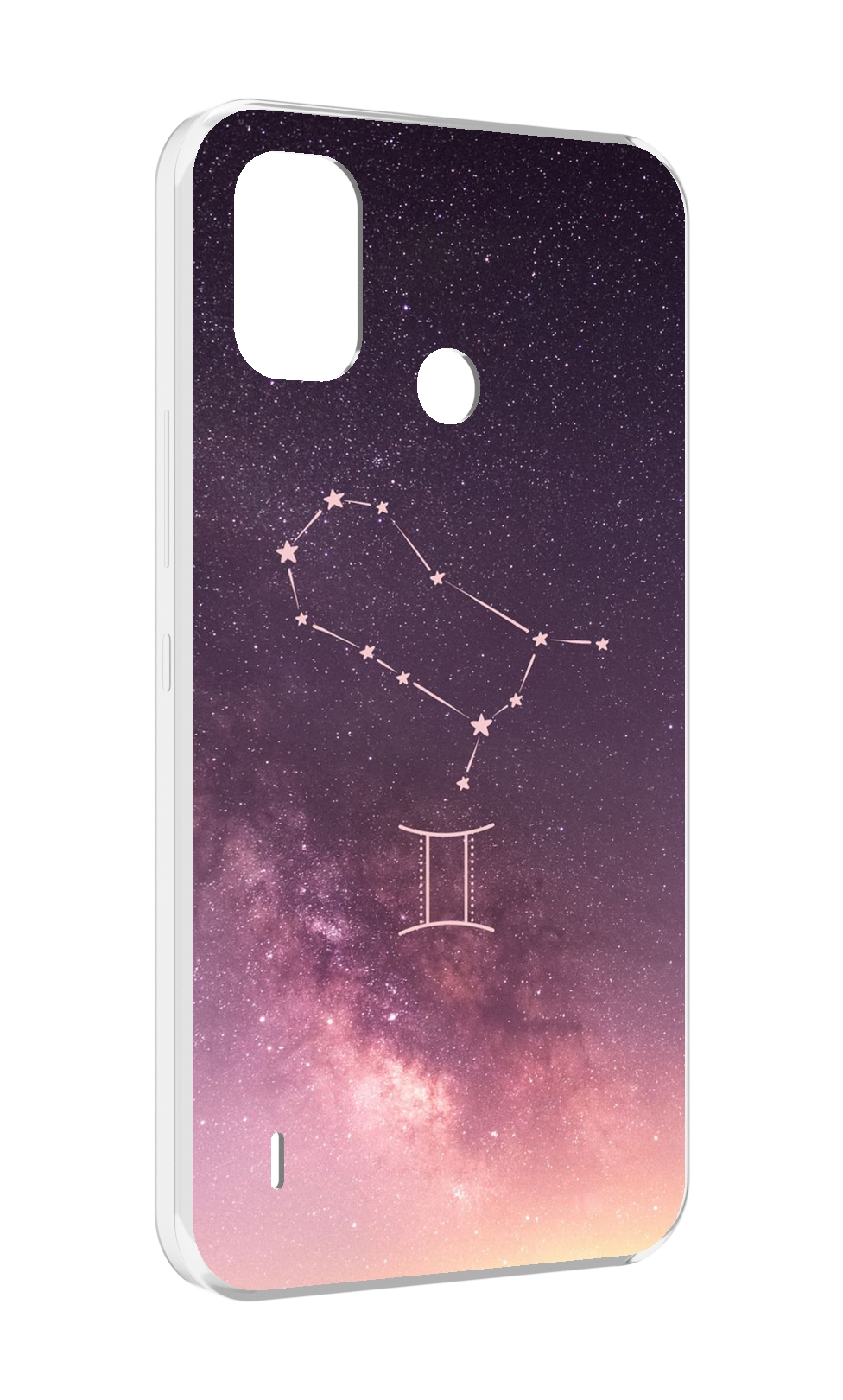

Чехол MyPads знак зодиака близнецы 5 для Itel A48, Прозрачный, Tocco
