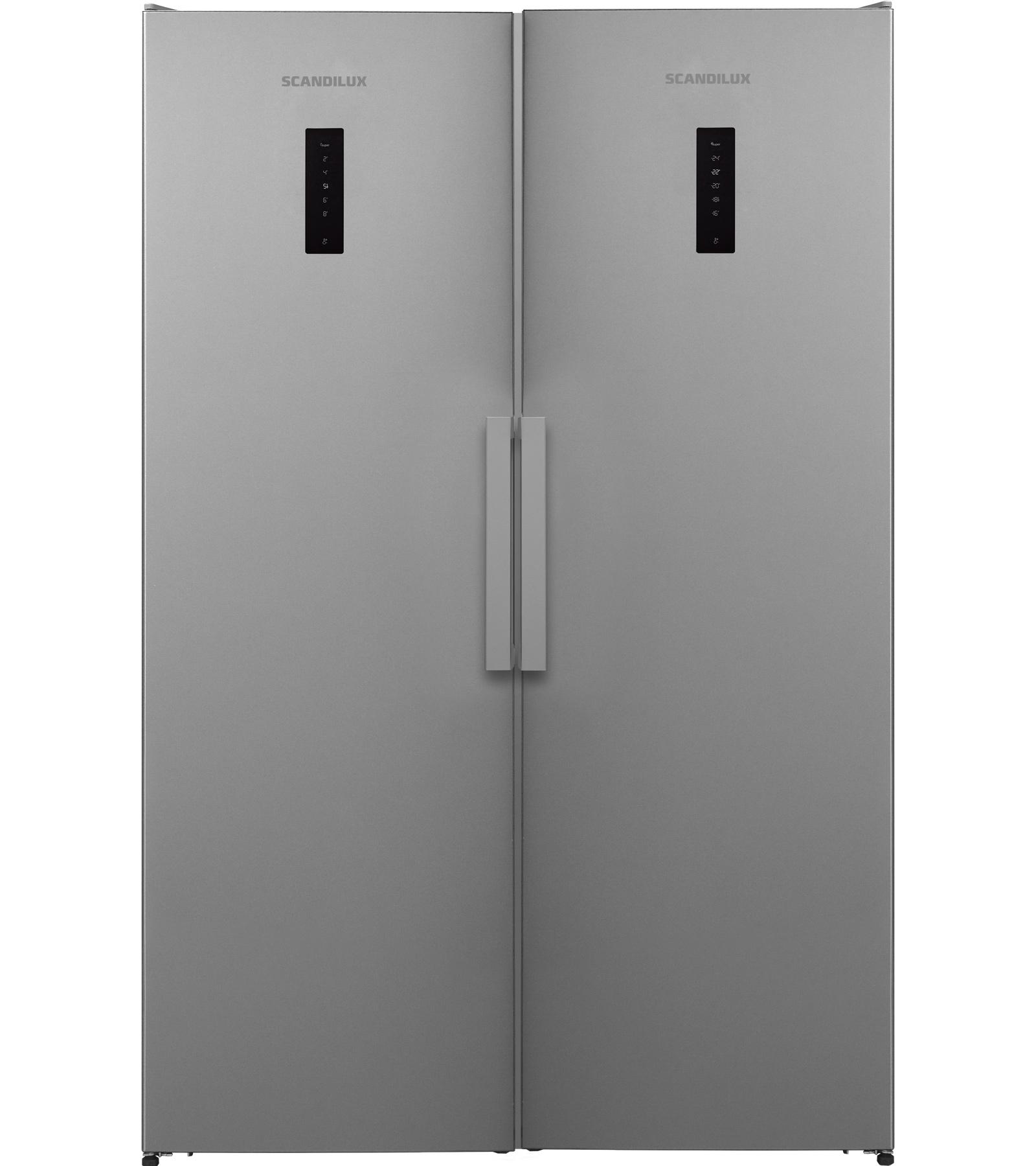 Холодильник Scandilux SBS711EZ12X серебристый