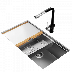 

Кухонная мойка со смесителем Mensarjor Kitchen Multifunctional Sink Washing Machine 3018, Серебристый