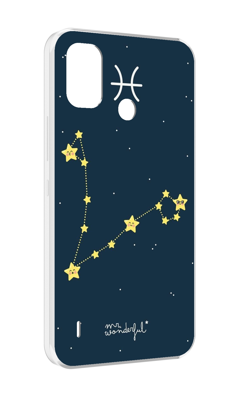 

Чехол MyPads знак зодиака рыбы 1 для Itel A48, Прозрачный, Tocco