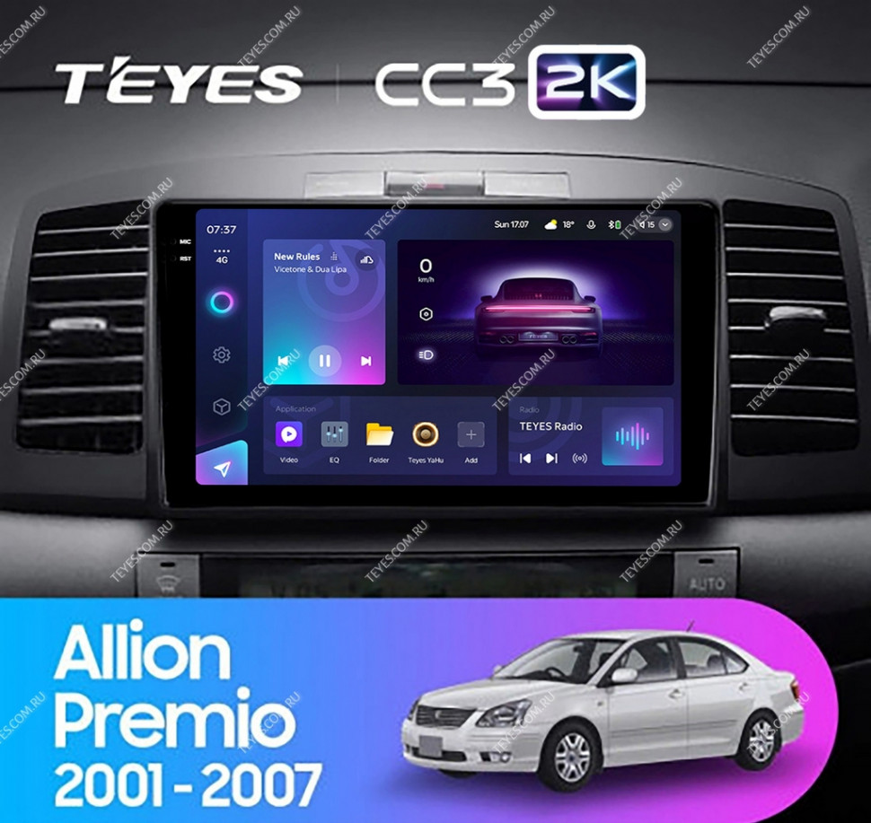 Штатная магнитола Teyes CC3 2K 6128 Toyota Allion 2001-2007 4320000₽