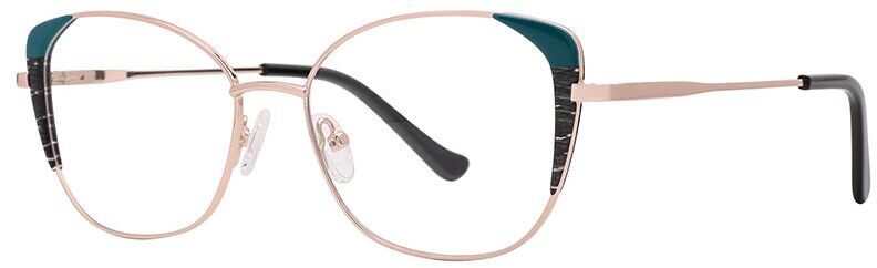 

Оправа для очков женская Glone MW6019 C1, rose gold/d.teal/black pattern, MW6019 C1