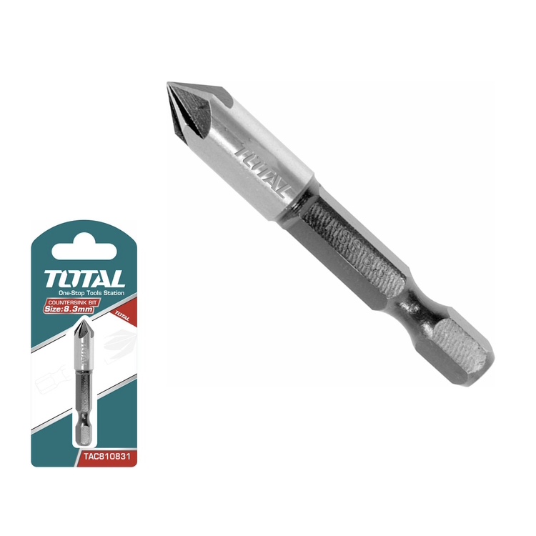 

Зенковка коническая Total Tools диаметр 8,3 мм 1/4 HEX быстрорежущая сталь, TAC810831, TAC8