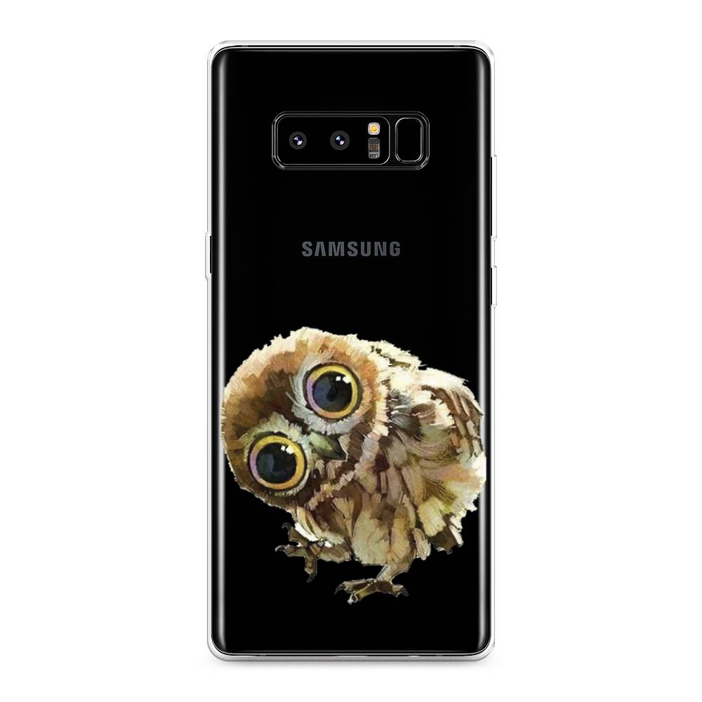 

Чехол Awog на Samsung Galaxy Note 8 "Любопытный совенок", Коричневый;белый;прозрачный, 25250-1