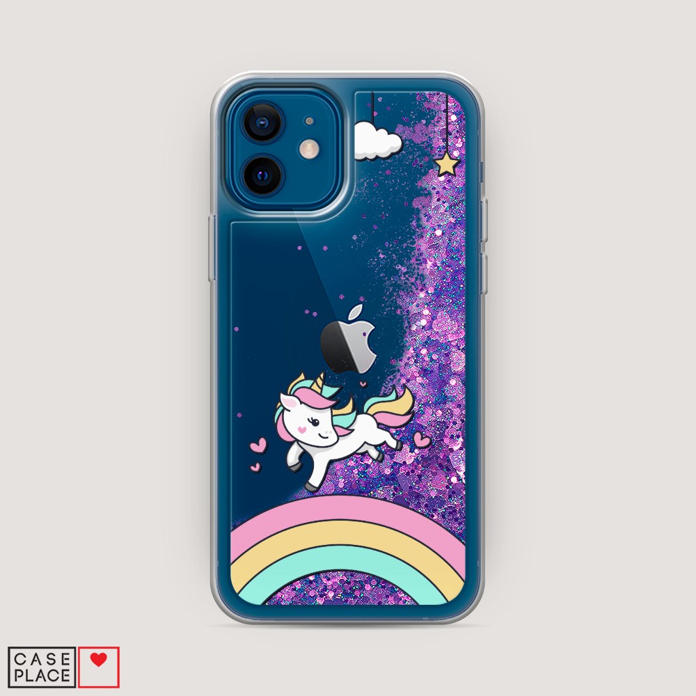 

Чехол Awog на Apple iPhone 12 / Айфон 12 "Единорог на радуге", Разноцветный, 12592-1