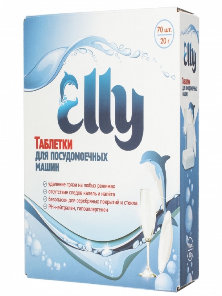 

Таблетки ELLY для посудомоечных машин, 70 шт