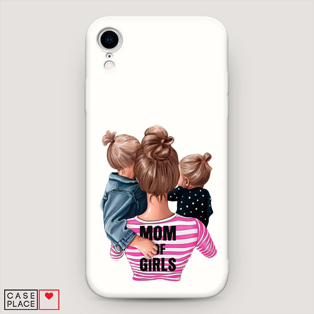 

Матовый силиконовый чехол "Mom of Girls" на Apple iPhone XR (10R), 12057-1