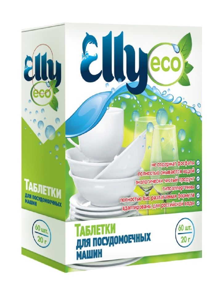 Таблетки для посудомоечных машин ELLY-ECO, 60 шт.