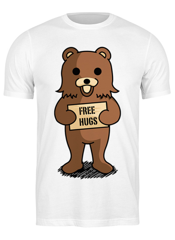 

Футболка мужская Printio Мишка белая 2XL, Белый, Мишка