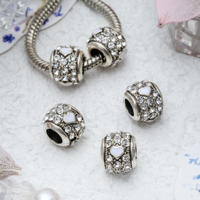 Комплект шармов изметалла Queen fair 3497498, стразы, эмаль