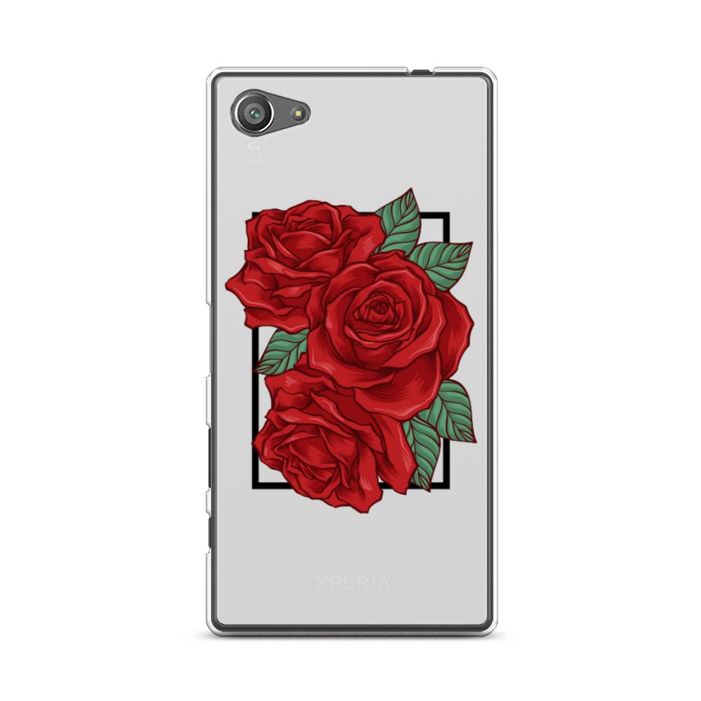 

Чехол на Sony Xperia Z5 compact "Три алые розы", Красный, 52250-2