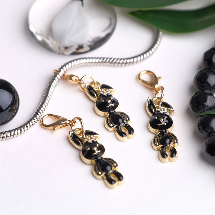 Комплект шармов изметалла Queen fair 4103787, стразы, эмаль