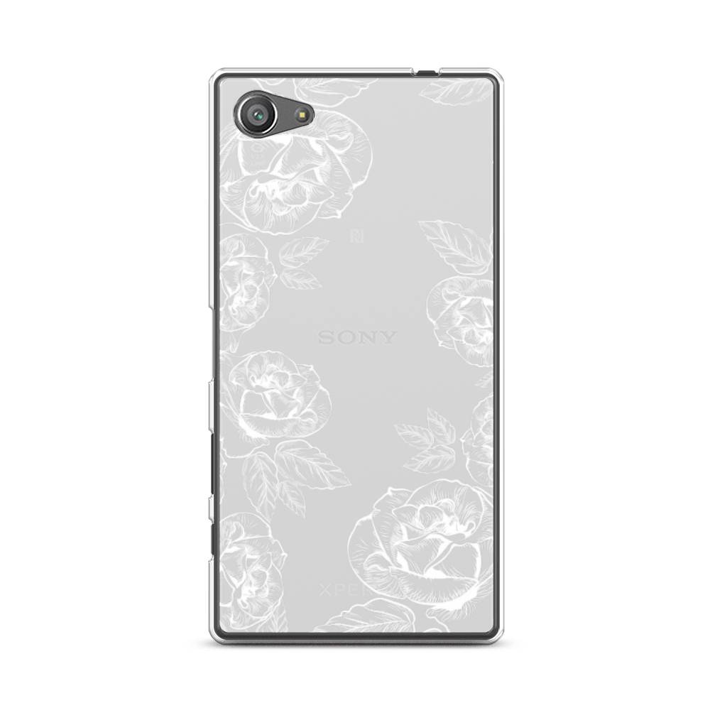 

Чехол на Sony Xperia Z5 compact "Розы графика", Черный;серый, 52250-2