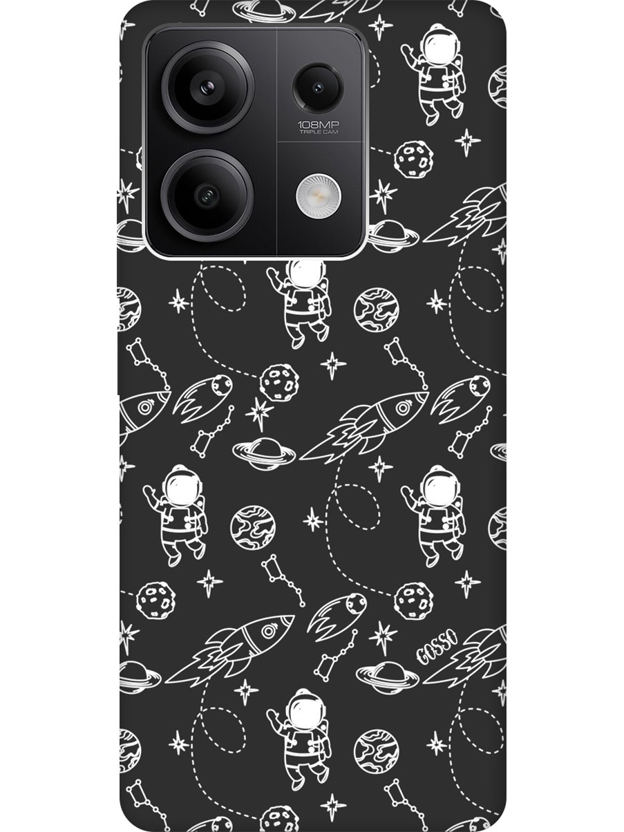 

Силиконовый чехол на Xiaomi Redmi Note 13 5g с рисунком "Space W" Soft Touch черный, Черный;белый;серый, 20012077