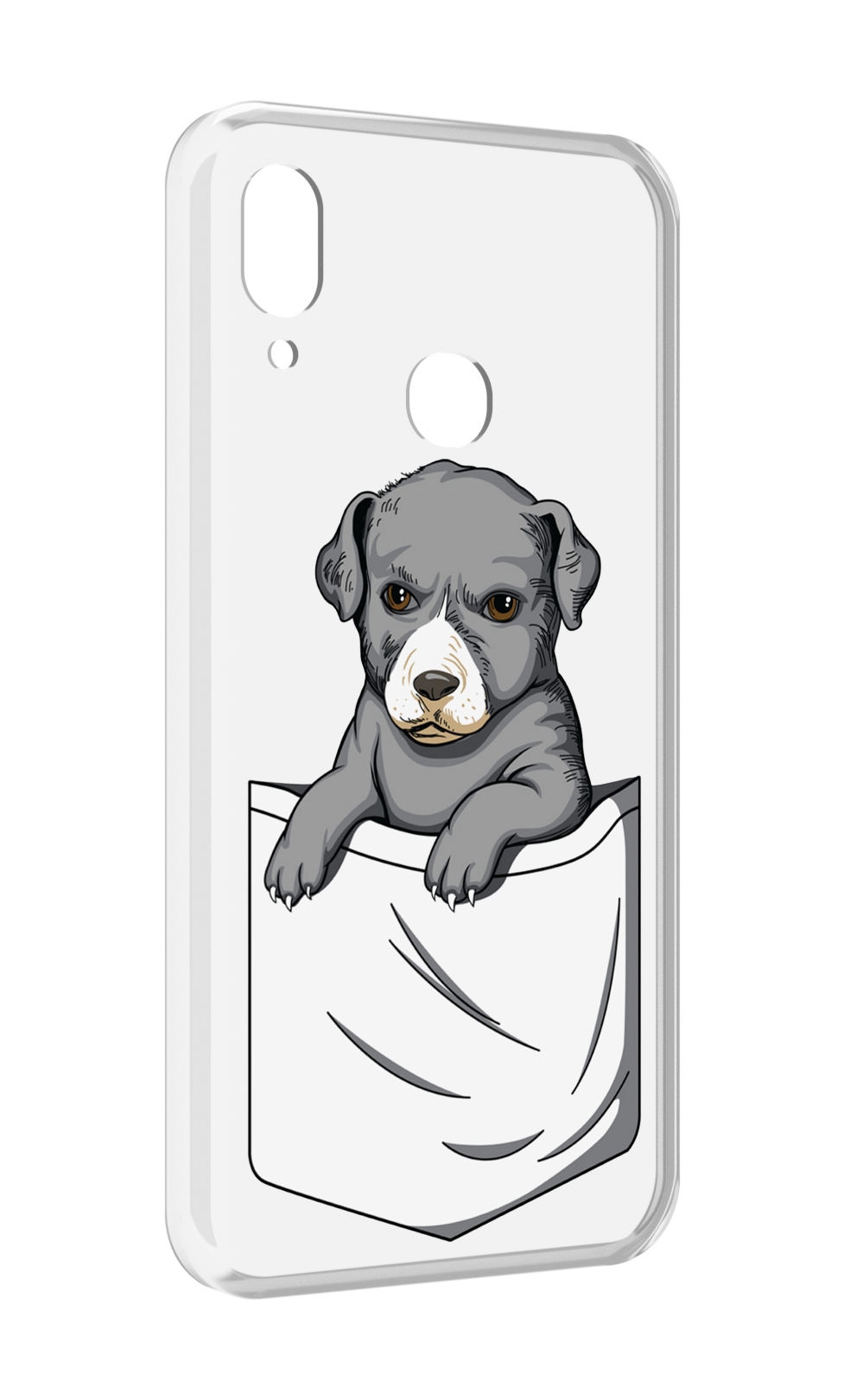 

Чехол MyPads собачка в кармане для BQ BQ-6040L Magic, Прозрачный, Tocco