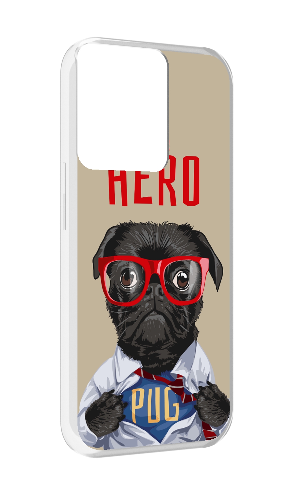 

Чехол MyPads Герой-PUG для OPPO Reno 8, Прозрачный, Tocco