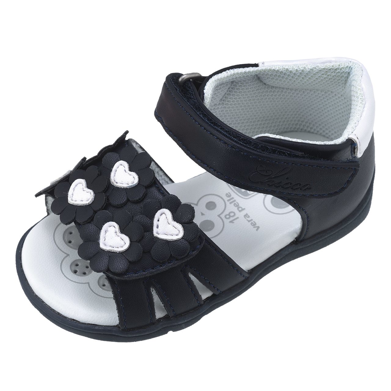 Туфли Chicco для девочек, серебряные, размер 18, 1063528000000