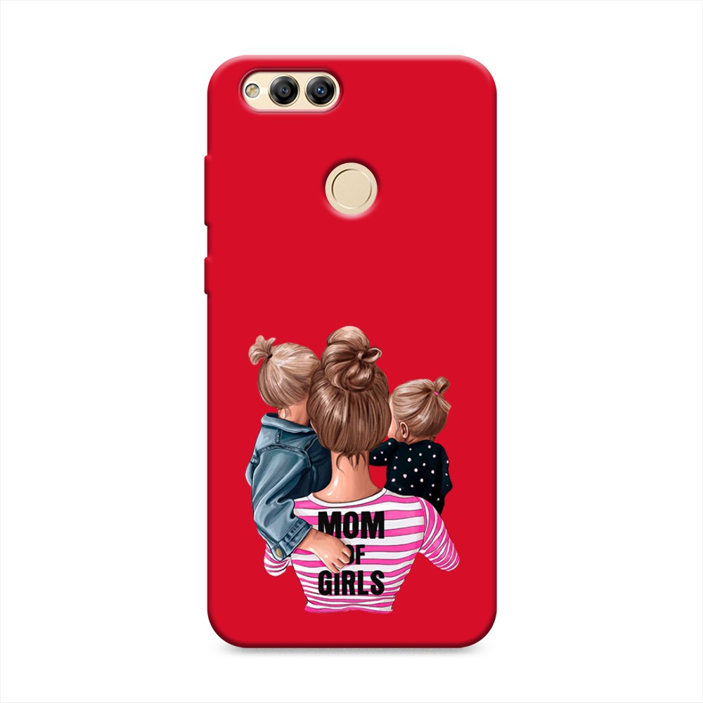 

Матовый силиконовый чехол "Mom of Girls" на Honor 7X, 63753-1