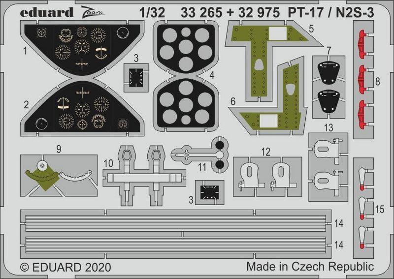 

Фототравление Eduard 33265 PT-17 / N2S-3 1/32, Цветной