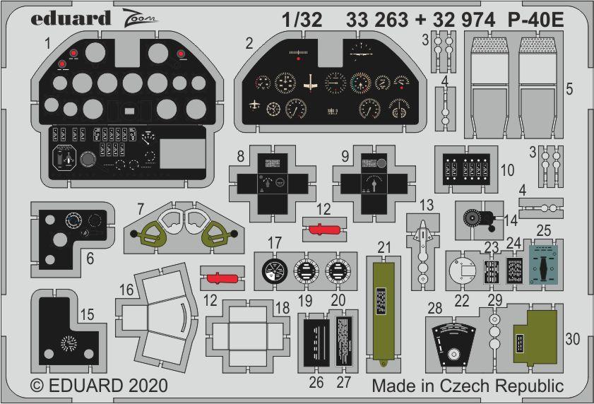 

Фототравление Eduard 32974 P-40E interior