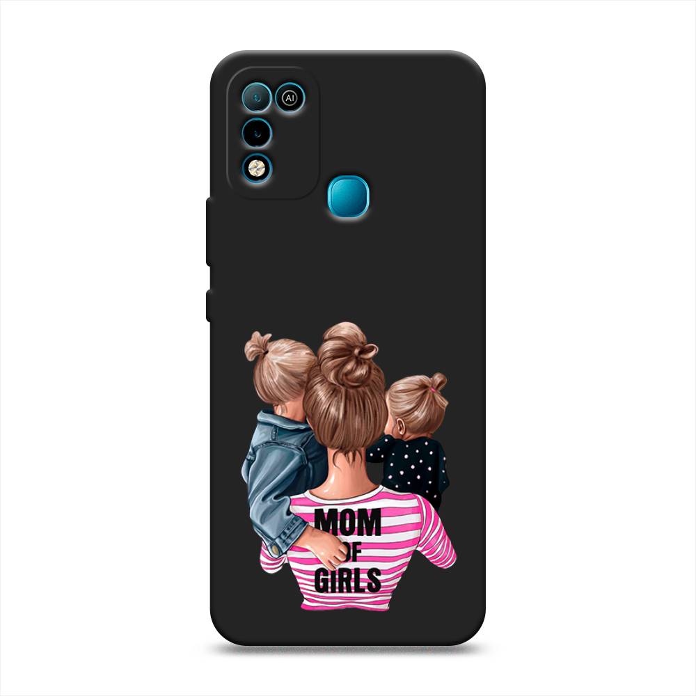 фото Матовый силиконовый чехол "mom of girls" на infinix hot 10 play awog