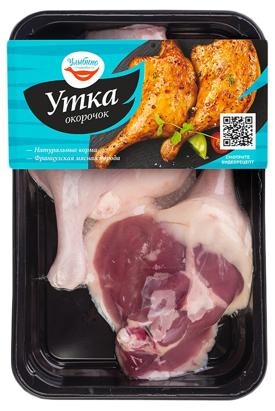 

Окорочок утиный с кожей Улыбино замороженный