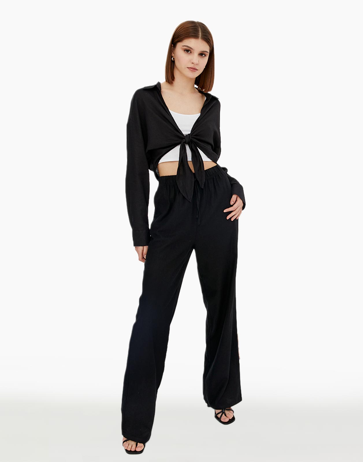 

Рубашка женская Gloria Jeans GWT003016 черная S, Черный, GWT003016