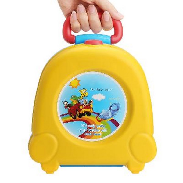 

Портативный складной детский горшок-чемоданчик The Handy Potty, жёлтый
