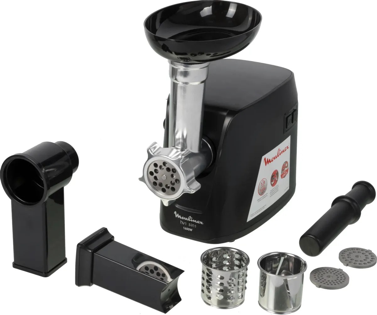 

Мясорубка MOULINEX ME112832, черный / серебристый
