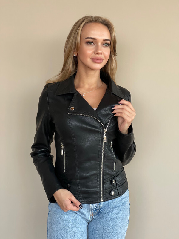 

Кожаная куртка женская E-Lisman&ZG G703 черная 3XL, Черный, G703