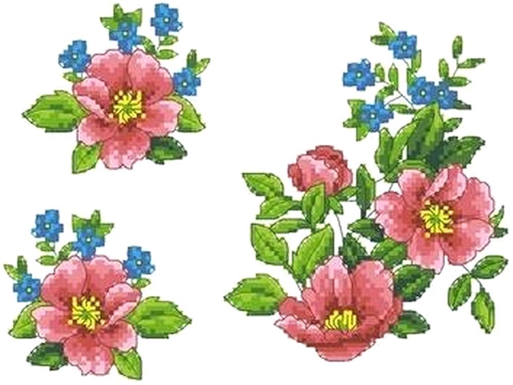 

Рисунок на ткани «Цветочный букет»