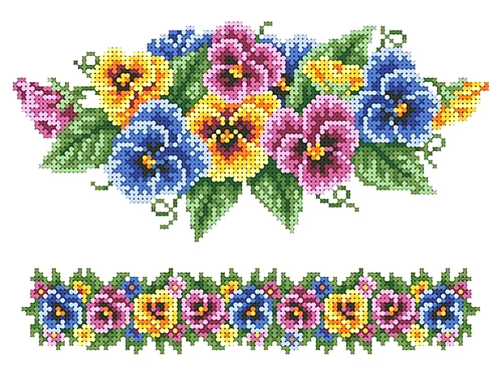 

Рисунок на ткани «Яркий букет»