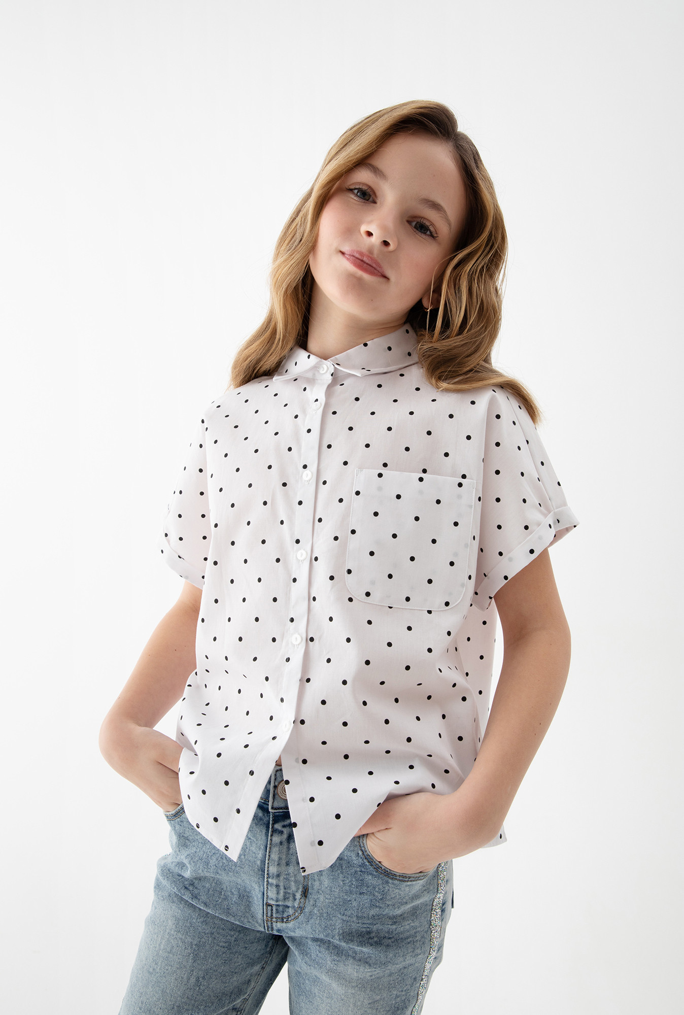 

Блузка детская Acoola 20210270059 цв. горошек р. 146, 20210270059